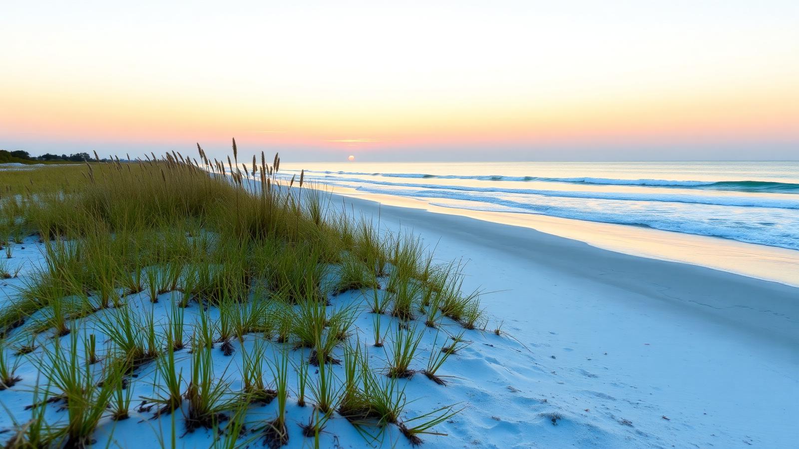 Sunset over the dunes on 30a